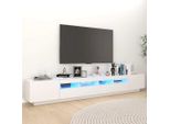 Maison Exclusive - Mobile Porta Tv Con Luci Led Bianco 260X35X40 Cm
