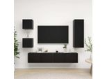 Maison Exclusive - Set Di Mobili Porta Tv 5 Pz Nero In Legno Multistrato