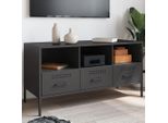 Maison Exclusive - Mobile Tv Nero 100,5X39X50,5 Cm Acciaio