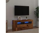 Maison Exclusive - Mobile Tv Con Luci Led Effetto Legno Antico 90X35X40 Cm