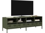 Maison Exclusive - Mobile Tv Verde Oliva 135X39X43,5 Cm Acciaio Laminato A Freddo