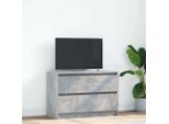 Maison Exclusive - Mobile Tv Grigio Cemento 80X35X54 Cm Materiale Ligneo