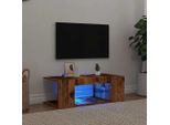 Maison Exclusive - Mobile Tv Con Luci Led Effetto Legno Antico 90X39X30 Cm