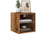 Maison Exclusive - Mobile Tv Con Luci Led Effetto Legno Antico 30X28,5X30 Cm
