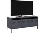 Maison Exclusive - Mobile Tv Antracite 101,5X39X43,5 Cm Acciaio Laminato A Freddo