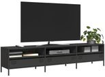 Maison Exclusive - Mobile Tv Nero 202X39X43,5 Cm Acciaio Laminato A Freddo