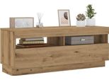 Maison Exclusive - Mobile Tv Con Luci Led In Rovere Artisan 100X35X40 Cm