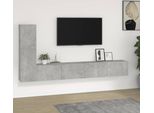 Maison Exclusive - Set Di Mobili Porta Tv 3 Pz Grigio Cemento In Legno Multistrato