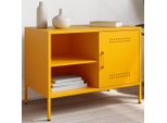 Maison Exclusive - Mobile Tv Giallo Senape 68X39X50,5 Cm Acciaio