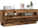 Maison Exclusive - Mobile Tv Con Luci Led Effetto Legno Antico 100X35X40 Cm