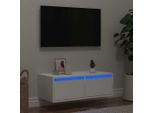 Maison Exclusive - Mobile Tv Con Luci Led Bianco 75X35,5X25 Cm