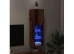 Maison Exclusive - Mobile Tv Con Luci Led Effetto Legno Antico 30,5X30X102 Cm