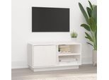 Maison Exclusive - Mobile Tv Bianco 80X35X40,5 Cm In Legno Massello Di Pino