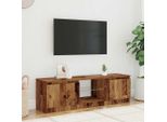 Maison Exclusive - Mobile Tv Con Luci Led Effetto Legno Antico 120X30X36 Cm