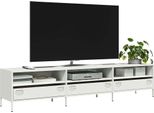 Maison Exclusive - Mobile Tv Bianco 202X39X43,5 Cm Acciaio Laminato A Freddo
