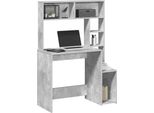 Maison Exclusive - Scrivania Con Scaffale Grigio Cemento 100X45X140 Cm Materiale Ligneo