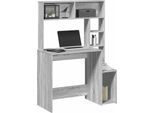 Maison Exclusive - Scrivania Con Scaffale Grigio Sonoma 100X45X140 Cm Materiale Ligneo