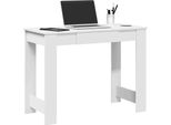 Maison Exclusive - Scrivania Bianca 100X45X75 Cm Materiale Ligneo