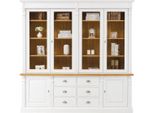 Casa Padrino Armadio In Legno Massello Stile Rustico Bianco / Colori Naturali 223 X 51 X H. 228 Cm