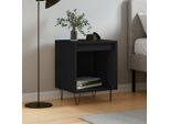 Maison Exclusive - Comodino Nero 40X35X50 Cm Materiale Ligneo