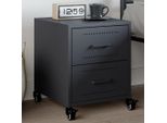 Maison Exclusive - Comodino Antracite 36X39X43,5 Cm Acciaio