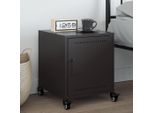 Maison Exclusive - Comodino Nero 36X39X43,5 Cm Acciaio