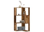 Maison Exclusive - Libreria Angolare 3 Ripiani Effetto Legno Antico 50X50X102 Cm Materiale Ligneo