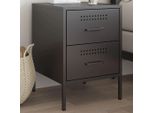 Maison Exclusive - Comodino Nero 36X39X50,5 Cm Acciaio