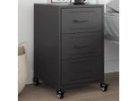 Maison Exclusive - Comodino Nero 36X39X59 Cm Acciaio