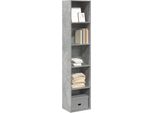 Maison Exclusive - Libreria Grigio Cemento 40X30X189 Cm Materiale Ligneo