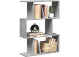Maison Exclusive - Libreria Divisorio 3 Scomparti Grigio Cemento 70X24X97 Cm