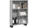 Maison Exclusive - Carrello Portaoggetti Stretto Grigio Sonoma 48X13X68 Cm Materiale Ligneo