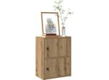 Maison Exclusive - Libreria In Rovere Artigianale 40X24X52 Cm Materiale Ligneo