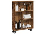 Maison Exclusive - Carrello Portaoggetti Stretto Effetto Legno Antico 48X13X68 Materiale Ligneo