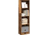 Maison Exclusive - Libreria Effetto Legno Antico 40X24X143 Cm Materiale Ligneo