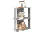 Maison Exclusive - Libreria 3 Ripiani Grigio Cemento 60X30X80 Cm Materiale Ligneo
