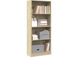 Maison Exclusive - Libreria In Rovere Sonoma 60X24X143 Cm Materiale Ligneo