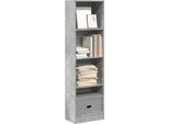 Maison Exclusive - Libreria Grigio Cemento 40X24X143 Cm Materiale Ligneo