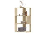 Maison Exclusive - Libreria Angolare 3 Ripiani Rovere Sonoma 50X50X102 Cm Materiale Ligneo