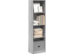 Maison Exclusive - Libreria Grigio Sonoma 40X24X143 Cm Materiale Ligneo