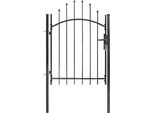 The Living Store Cancello Da Giardino In Acciaio 1X1,75 M Nero