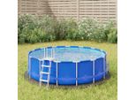 The Living Store Telo Per Piscine Grigio Chiaro Ø244 Cm Geotessile In Poliestere