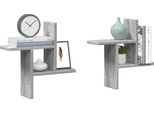 Maison Exclusive - Mensole Da Parete 2 Pezzi Grigio Sonoma 38X12X38 Cm Materiale Ligneo