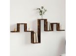 Maison Exclusive - Mensola Da Parete In Rovere Affumicato 104,5X10X43 Cm Materiale Ligneo
