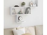 Maison Exclusive - Mensola Da Parete Bianca 100X15X70 Cm Materiale Ligneo
