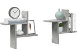 Maison Exclusive - Mensole Da Parete 2 Pezzi Grigio Cemento 38X12X38 Cm Materiale Ligneo