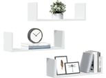 Maison Exclusive - Mensole Da Parete 3 Pezzi Bianco 58X18X18 Cm Materiale Ligneo