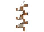 Maison Exclusive - Scaffale Angolare Da Parete Effetto Legno Antico 45X45X147 Cm Materiale Ligneo