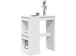 Maison Exclusive - Tavolo Da Bar Con Ripiano Bianco 90X47,5X103,5 Cm Materiale Ligneo