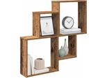 Maison Exclusive - Mensola Da Parete Effetto Legno Antico 80X15X78,5 Cm Materiale Ligneo